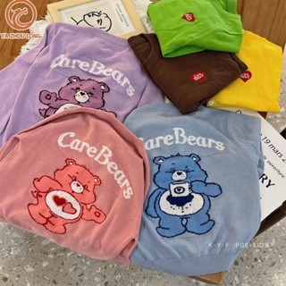 YA ZHOU LONG เสื้อคาร์ดิแกนแขนยาว Bearcares สำหรับเด็ก เสื้อสเวตเตอร์น่ารักสำหรับเด็กชายและเด็กหญิงเพื่อให้ความอบอุ่น