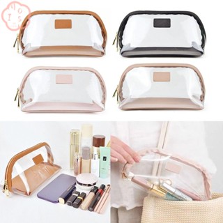 Mioshop กระเป๋าเครื่องสําอาง เจลลี่ใส TPU กันน้ํา สําหรับผู้หญิง