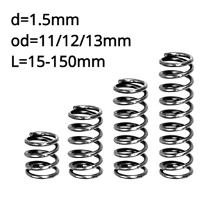 【KZS】สปริงแรงดัน Sus304 D1.5 มม.*Od11 มม. 12 มม. 13 มม. ยาว 15~150 มม.