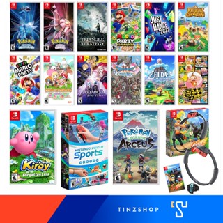 Nintendo Switch 16 Games Set B : Pokemon Diamond Pearl Triangle Ring fit Party Justdance Animal Story Quest Kirby Fire