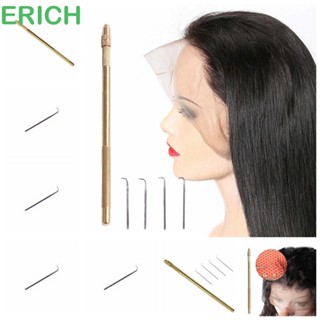 Erich เข็มถักโครเชต์ ด้ามจับทองแดง ทนทาน 5 ชิ้น ต่อชุด DIY