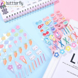 Buttterfly สติกเกอร์ ลายการ์ตูนผีเสื้อ กันน้ํา คลาสสิก ของขวัญสําหรับเด็ก