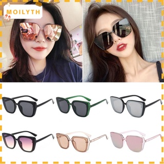 Moilyth แว่นตากันแดด UV400 ทรงตาแมว ขนาดใหญ่ สีดํา สําหรับขับรถ ชายหาด ท่องเที่ยว สตรีทแวร์