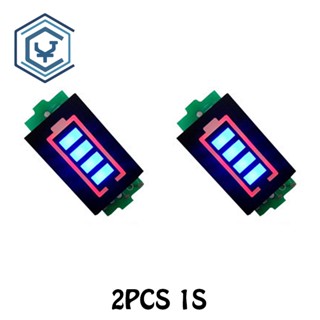 บอร์ดโมดูลไฟแสดงสถานะแบตเตอรี่ลิเธียม 1S 2S 3S 4S 6S สําหรับยานพาหนะไฟฟ้า 2 ชิ้น
