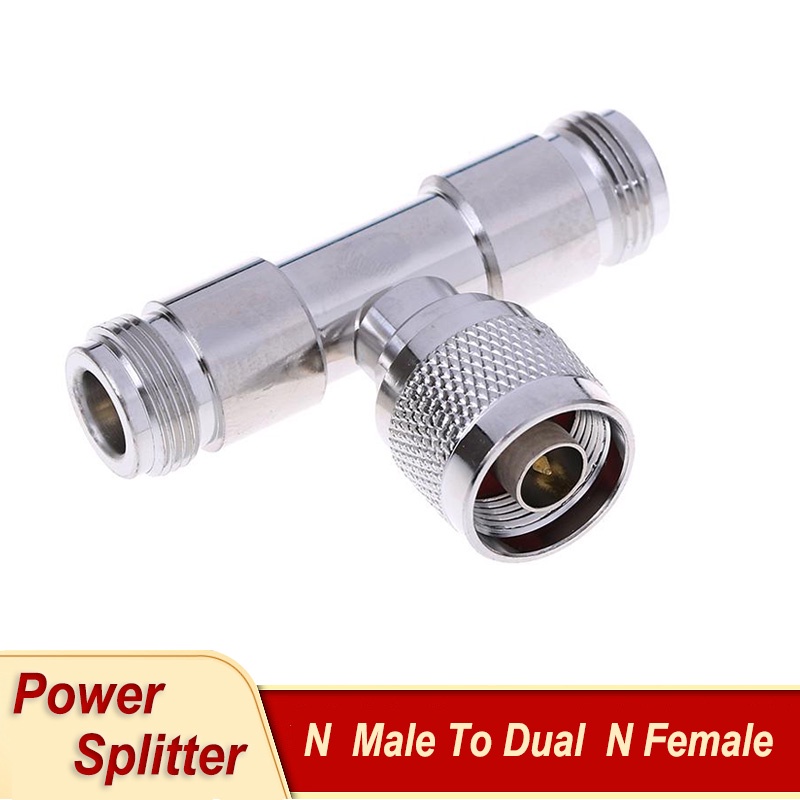 อะแดปเตอร์เชื่อมต่อเสาอากาศ N-Type ตัวผู้ เป็น Dual 2 N-Type ตัวเมีย แยก 3 ทาง สําหรับโทรศัพท์บูสเตอร์ สายเคเบิลต่อขยาย เสาอากาศ