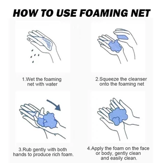 5/10/20/30/50 ชิ้น Foaming Net Facial Cleanser / ถุงตาข่ายสบู่ / Body Wash Foaming ถุงตาข่าย