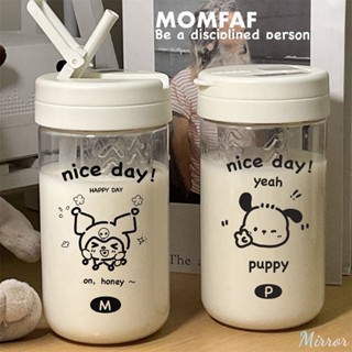 Sanrio อะนิเมะน้ำถ้วยฟาง Bpa ฟรีขวดน้ำขนาดใหญ่ความจุ 600ml น่ารัก Kuromi Hello Kitty Pochacco ถ้วยน้ำ M