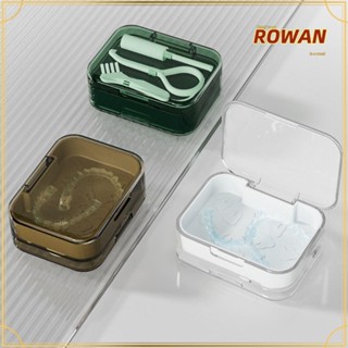 Rowans กล่องเก็บฟันปลอม แบบพกพา คุณภาพสูง