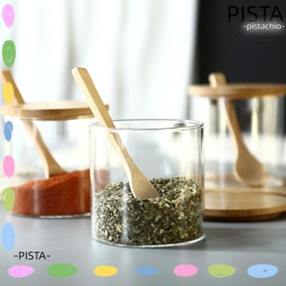 Pista โหลแก้วใส่เครื่องปรุง ทรงกลม ขนาด 3.4*3.1 นิ้ว ทําความสะอาดได้ สําหรับห้องครัว