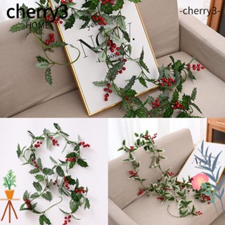 Cherry3 เบอรี่ปลอม สีแดง สําหรับตกแต่งปาร์ตี้ ครอบครัว