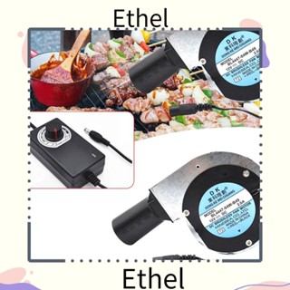 Ethel1 พัดลมไฟฟ้า พร้อมท่ออากาศ สําหรับปิกนิกย่าง ทําอาหาร