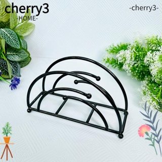 Cherry3 เครื่องจ่ายกระดาษทิชชู่ เหล็ก พร้อมฐานกันลื่น ทําความสะอาดง่าย สีดํา สําหรับบ้าน ร้านอาหาร