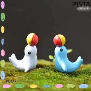 Pista ฟิกเกอร์ปลาโลมา พลาสติก เรซิน สีขาว สีฟ้า สําหรับตกแต่งกระถางต้นไม้ 12 ชิ้น