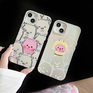 เคสโทรศัพท์มือถือ แบบแข็ง ลายการ์ตูนถัก สีเงิน สําหรับ iPhone 11 12Pro 13promax 14 14Pro 12 12promax 13 13Pro 14promax 11