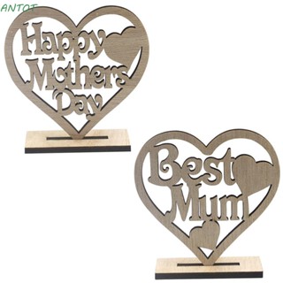 Antot เครื่องประดับไม้ ฉลุลาย Happy Mothers Day ของขวัญ สําหรับตกแต่งบ้าน DIY