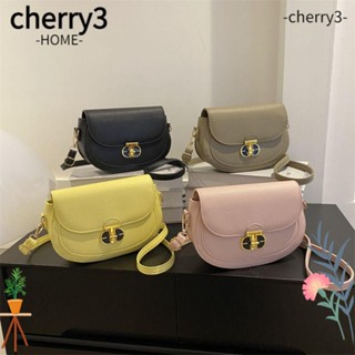 Cherry3 กระเป๋าสะพายไหล่ หนัง Pu ขนาดเล็ก พร้อมสลัก สําหรับผู้หญิง