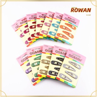 Rowans กิ๊บติดผม ประดับเลื่อม กลิตเตอร์ แฟชั่น สําหรับผู้หญิง 4 ชิ้น