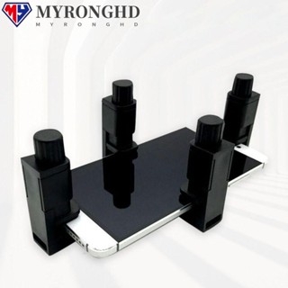 Myronghd คลิปหนีบหน้าจอ พลาสติก ปรับได้ สีดํา สําหรับซ่อมแซมโทรศัพท์มือถือ 4 ชิ้น