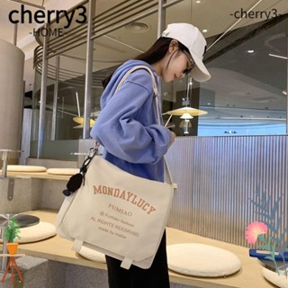 Cherry3 กระเป๋าสะพายไหล่ กระเป๋านักเรียน ผ้าไนล่อน สไตล์วินเทจ สําหรับผู้หญิง