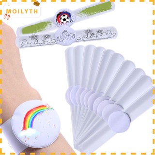 Moilyth กําไลข้อมือเปล่า ใช้ซ้ําได้ แฮนด์เมด DIY สําหรับวันวาเลนไทน์ 10 ชิ้น