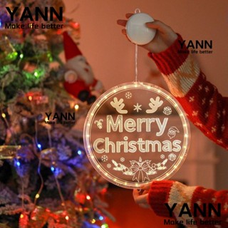 Yann1 โคมไฟ Led อะคริลิค ทรงกลม ลาย Merry Christmas 2024 สําหรับตกแต่งต้นคริสต์มาส