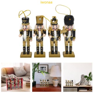 Iwo จี้ฟิกเกอร์ทหาร Nutcrackers แบบดั้งเดิม 4 ชิ้น