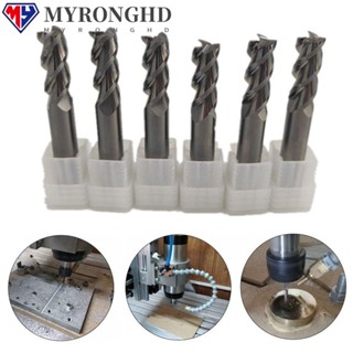 Myronghd เครื่องตัดมิลลิ่งอลูมิเนียม Cnc สีเงิน สําหรับงานไม้|เครื่องมือเหล็กทังสเตน