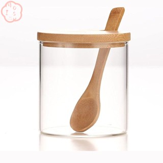 Mioshop โหลแก้วใส่เครื่องปรุง ขนาด 3.4*3.1 นิ้ว ทรงกลม สําหรับร้านอาหาร