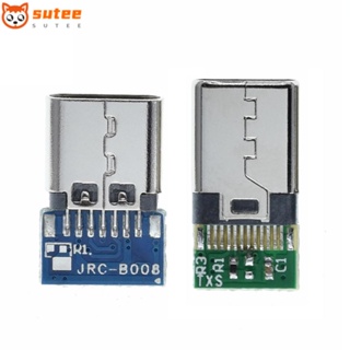 Sutee ตัวเชื่อมต่อสายชาร์จ USB 3.1 Type C 12 24 Pins 10 ชิ้น