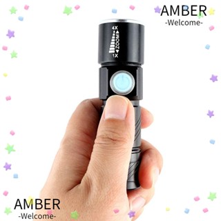 Amber ไฟฉาย LED อลูมิเนียมอัลลอยด์ ขนาดเล็ก แข็งแรง สําหรับกลางแจ้ง