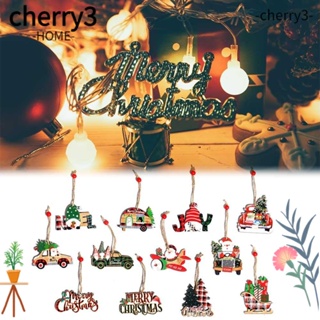 Cherry3 โนมแขวนตกแต่งรถยนต์ ลายการ์ตูนคริสต์มาส ของขวัญปี 12 ชิ้น