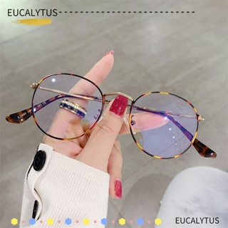 Eutus แว่นตาป้องกันแสงสีฟ้า กรอบออปติคอล ทรงกลม สไตล์วินเทจ