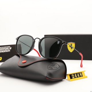 Ray-ban Ferrari ชุดพระอาทิตย์ตก แนวเรโทร แฟชั่น uv400