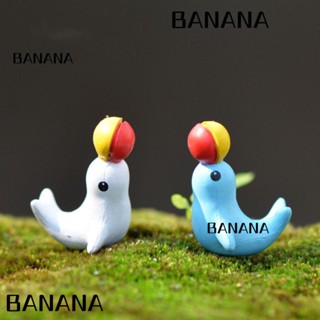 Banana1 ฟิกเกอร์ปลาโลมา พลาสติก เรซิน สีขาว สีฟ้า สําหรับตกแต่งกระถางต้นไม้ DIY 12 ชิ้น