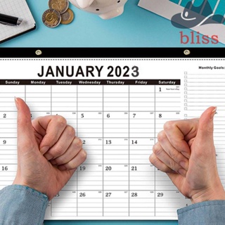 Bliss ปฏิทินภาษาอังกฤษ รายสัปดาห์ ขนาดใหญ่ สร้างสรรค์ อุปกรณ์สํานักงาน ประจําวัน แพลนเนอร์ วาระการประชุม ปฏิทิน 2023