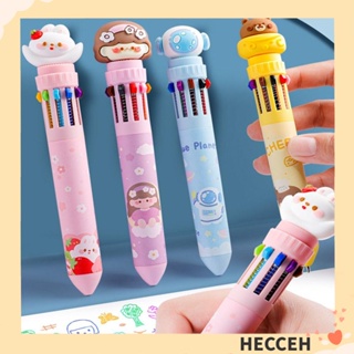 Hecceh 2 ชิ้น ปากกาลูกลื่น สีสันสดใส เติม เครื่องเขียน การเรียนรู้ อุปกรณ์สํานักงาน การเขียน เครื่องมือกด ประเภทปากกาเจล