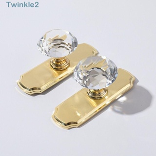 Twinkle ลูกบิดลิ้นชักคริสตัล โลหะผสมสังกะสี สีดํา สีทอง สําหรับตกแต่งบ้าน ห้องนอน ตู้เสื้อผ้า