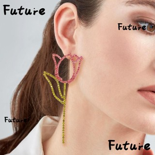 Future สร้อยคอโซ่ ต่างหูสตั๊ด สําหรับผู้หญิง