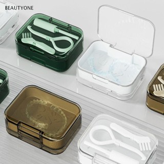 Topbeauty กล่องเก็บฟันปลอม แบบแขวน แบบพกพา