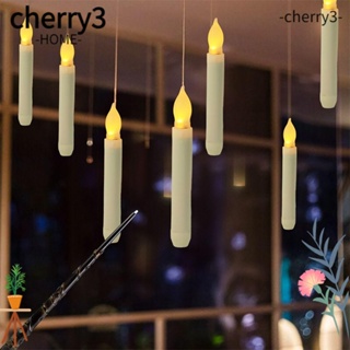 Cherry3 โคมไฟตกแต่งเทียน LED พลาสติก ไร้เปลวไฟ พร้อมรีโมตคอนโทรล สําหรับตกแต่งปาร์ตี้ฮาโลวีน