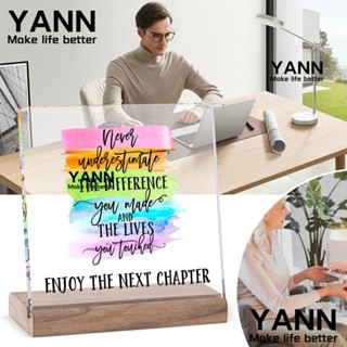 Yann1 ฐานไม้อะคริลิคใส ของขวัญที่ระลึก สําหรับงานช่าง