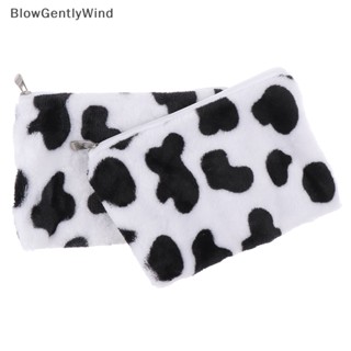 Blowgentlywind กระเป๋าใส่เหรียญ หูฟัง กุญแจ มีซิป ลายการ์ตูนวัว สําหรับเด็กผู้หญิง