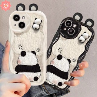 เคสโทรศัพท์มือถือแบบนิ่ม ลายการ์ตูนแพนด้า แพนด้า 3D น่ารัก พร้อมตุ๊กตา สําหรับ Samsung A54 A23 A13 A14 A04s A12 A20 A30 A52 A11 A03 A50s A03s A20s A33 A24 A04E A53 A31 A32 A50 A04 A34 A10s A21s A51 A52s