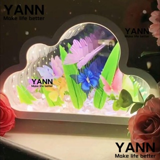 Yann1 โคมไฟตั้งโต๊ะ LED พลาสติก รูปเมฆ ดอกทิวลิป ของขวัญวันเกิด DIY