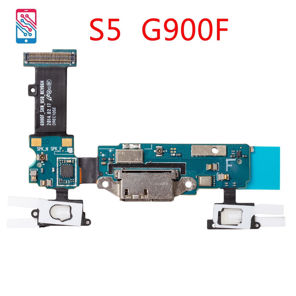 สําหรับ Samsung Galaxy S5 G900F พอร์ตชาร์จ USB บอร์ด PCB แท่นชาร์จขั้วต่อ Flex Cable