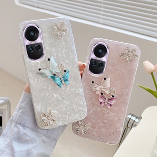 ใหม่ เคสโทรศัพท์OPPO Reno10 Reno 10 Pro 5G 2023 มือถือ กันกระแทก ลายผีเสื้อสวยงาม สําหรับ เคสOPPO Reno10 Pro 5G