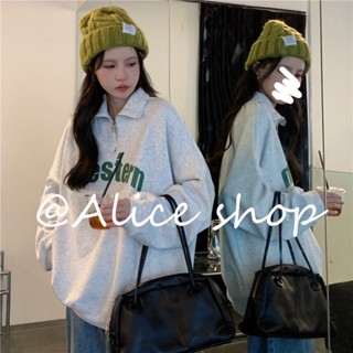 Alice  เสื้อผ้าผู้ญิง แขนยาว เสื้อฮู้ด คลุมหญิง สไตล์เกาหลี แฟชั่น  สบาย พิเศษ ทันสมัย สวย A98J24S 36Z230909