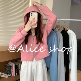 Alice  เสื้อผ้าผู้ญิง แขนยาว เสื้อฮู้ด คลุมหญิง สไตล์เกาหลี แฟชั่น  Chic สวย ins พิเศษ FS608563 36Z230909