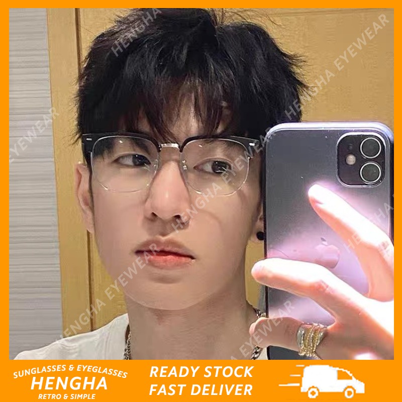 (HENGHA) แว่นตากันแดด กรอบโลหะ สไตล์วินเทจ สําหรับผู้ชาย