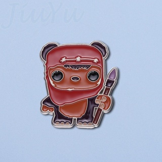 Artoon เข็มกลัดโลหะ รูปการ์ตูนอนิเมะ Ewok Wicket Enamel เครื่องประดับแฟชั่น สําหรับติดปกเสื้อแจ็กเก็ตยีน